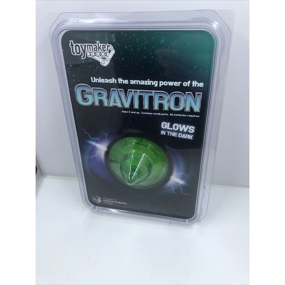 Toy, GRAVITRON SPACE GYRO TEDCO 2011 Green  GLOW IN THE DARK Toymaker 3000 - Picture 3 of 11